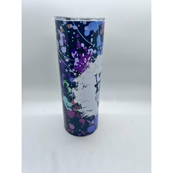 I May Be Wrong 20 oz Skinny Tumbler Custom Made, New with Straw and Lid - Picture 2 of 4